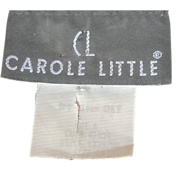 Carole Little Women's Size 14 Blouse Heart Pattern & Buttons Rayon VTG 1990s Blk - Picture 5 of 8